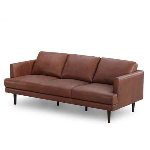 Dani Top Grain Genuine Leather Scandinavian Sofa & Reviews Joss & Main